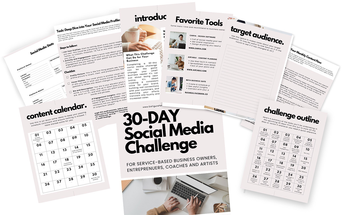 30-Day Social Media Challenge for Business Owners eBook +Workbook ...